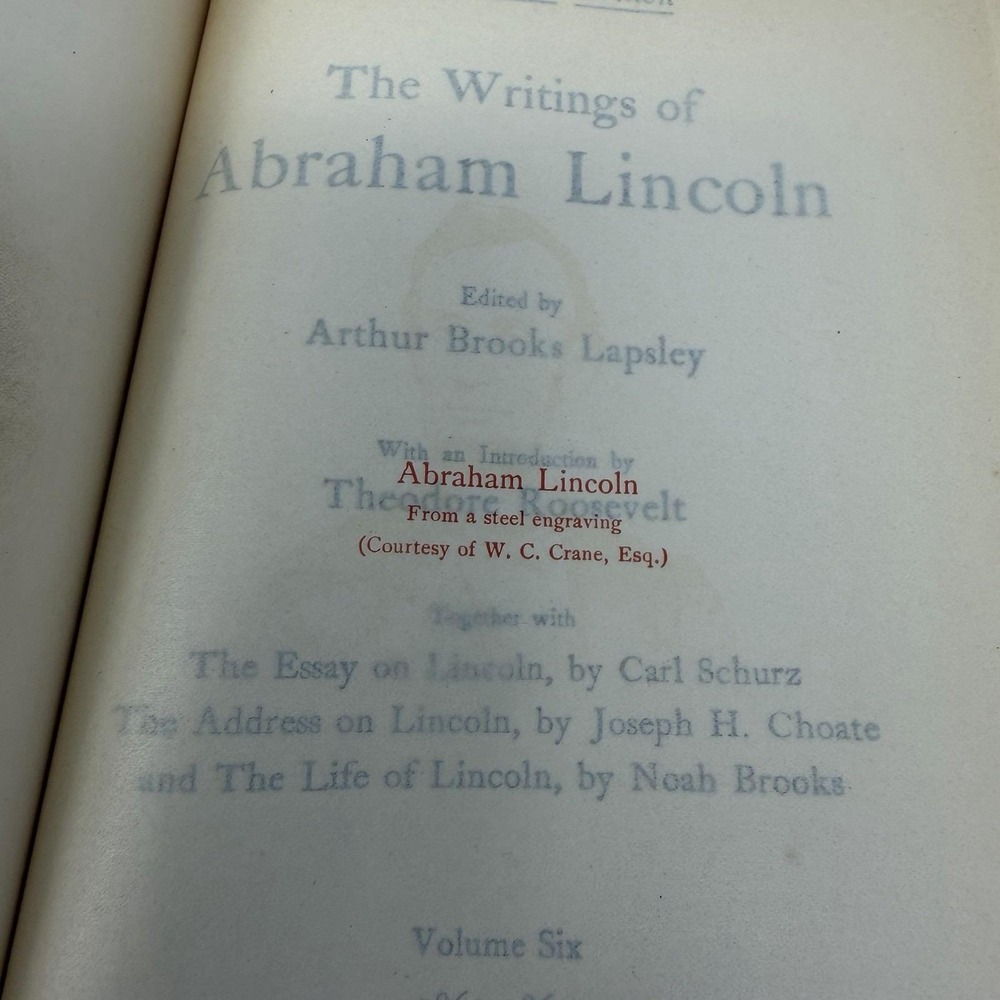 The Writings of Abraham Lincoln Vol 6, 1923, Constitutional Ed. GP Putnam's Sons - Picture 4 of 11